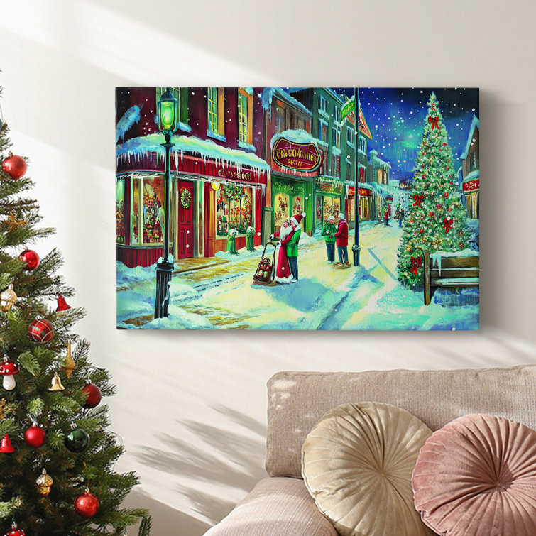 The Holiday Aisle® Christmas Holiday Arts Gallery Wrapped Canvas